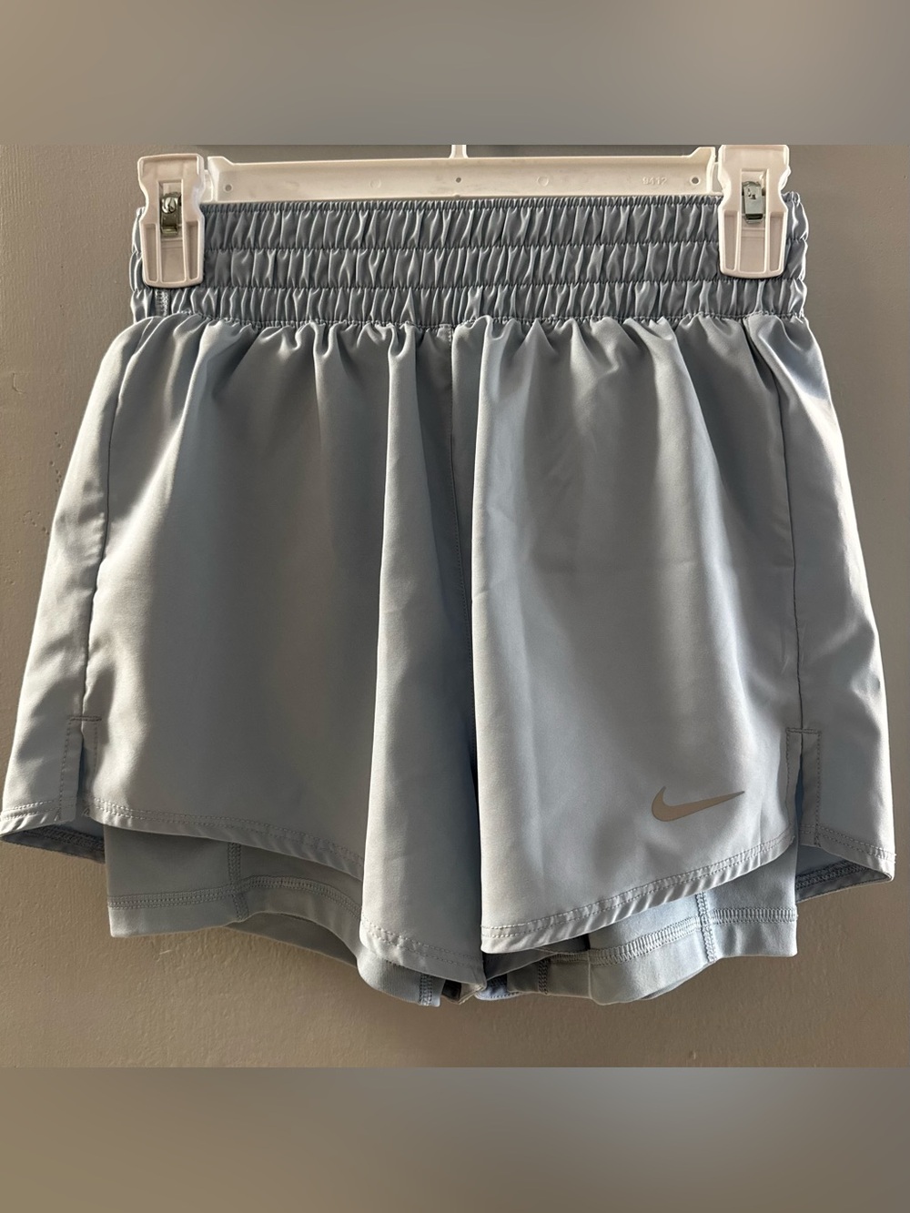 Nike Women's Sky Blue Layered Athletic Shorts
